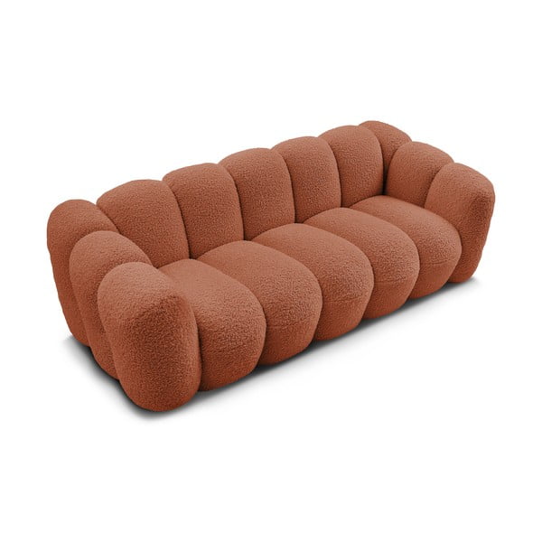 Ciglasta sofa od bouclé tkanine 232 cm Hippolyte – Bobochic Paris-image-4