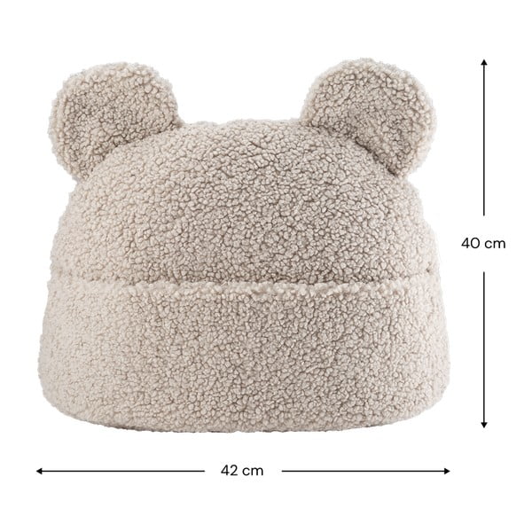 Svjetlo smeđi dječji jastuk za sjedenje od bouclé tkanine Teddy Pouch – Wigiwama-image-2