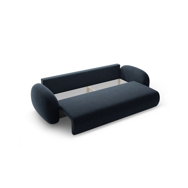 Tamno plava sklopiva/s prostorom za odlaganje sofa od šenila 262 cm Tonale – Cosmopolitan Design-image-3