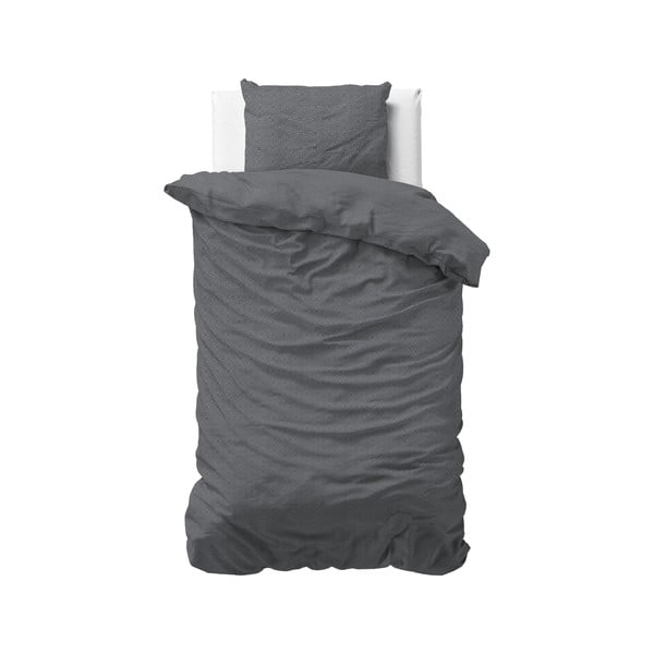 Siva flanel posteljina Sleeptime Jason, 140 x 220 cm