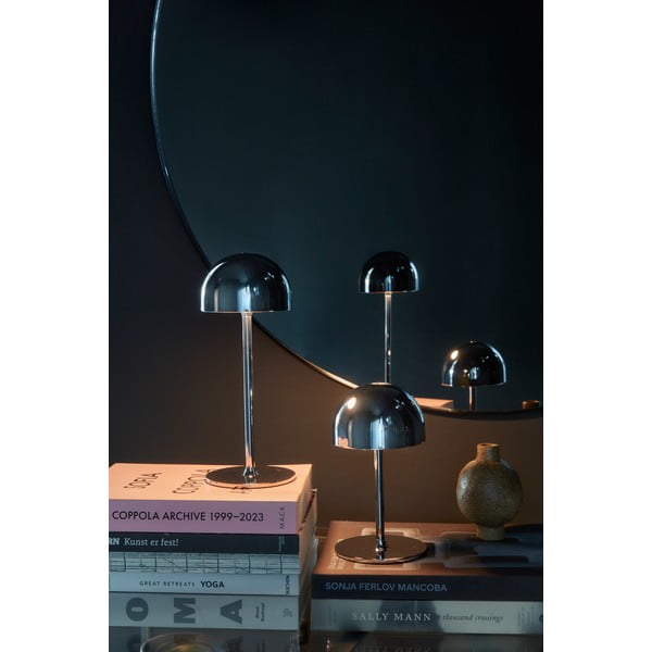 LED stolna lampa s daljinskim upravljačem u srebrnoj boji s metalnim sjenilom (visina 30 cm) Tim – Sirius-image-3