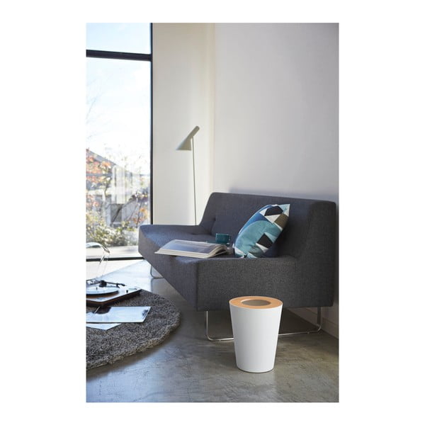 Bijela kanta za smeće YAMAZAKI Rin Round-image-1