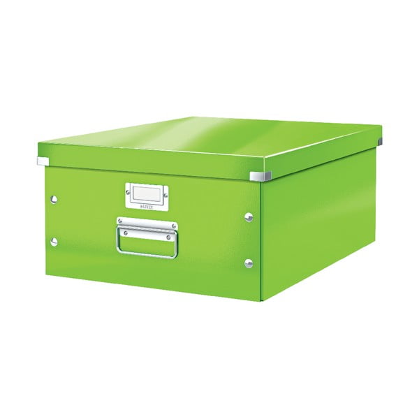 Zelena kartonska kutija za pohranu s poklopcem 37x48x20 cm Click&Store – Leitz
