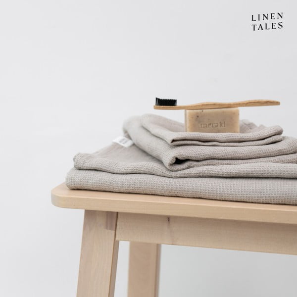 Laneni ručnik vafle strukture u prirodnoj boji 45x65 cm Natural Fine Waffle – Linen Tales-image-4