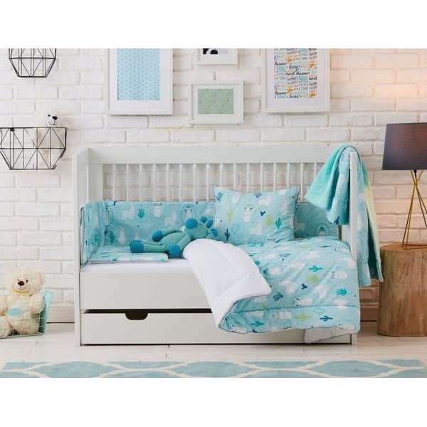 Plavi dječji ukrasni jastuk Pinio Llamas, 45 x 50 cm-image-1