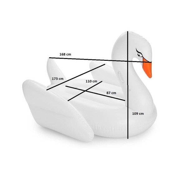 Bijela ležaljka na napuhavanje Gadgets House Swan-image-1