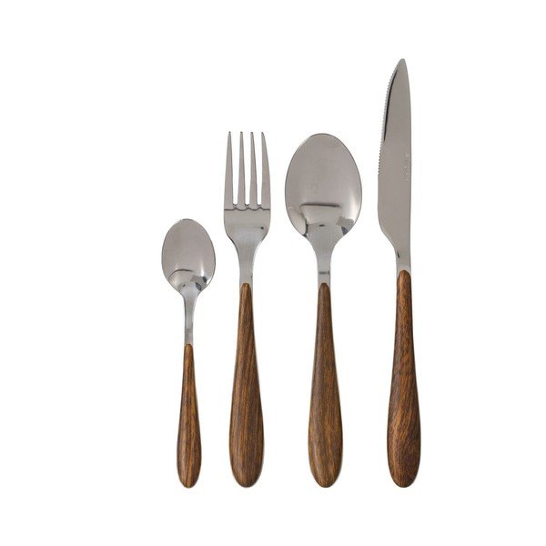 Smeđi/u srebrnoj boji pribor 24 kom od nehrđajućeg čelika – Ixia