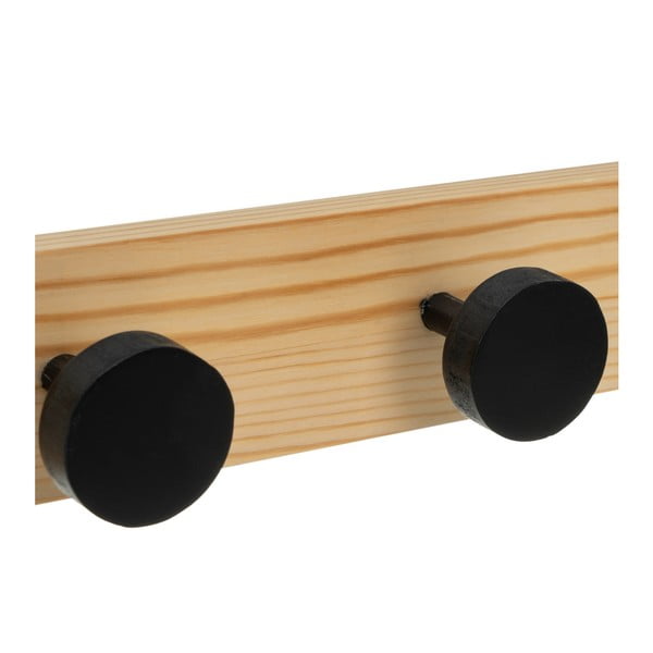 Crna/u prirodnoj boji zidna vješalica od masivnog bora 40 cm Anillos – Casa Selección-image-2