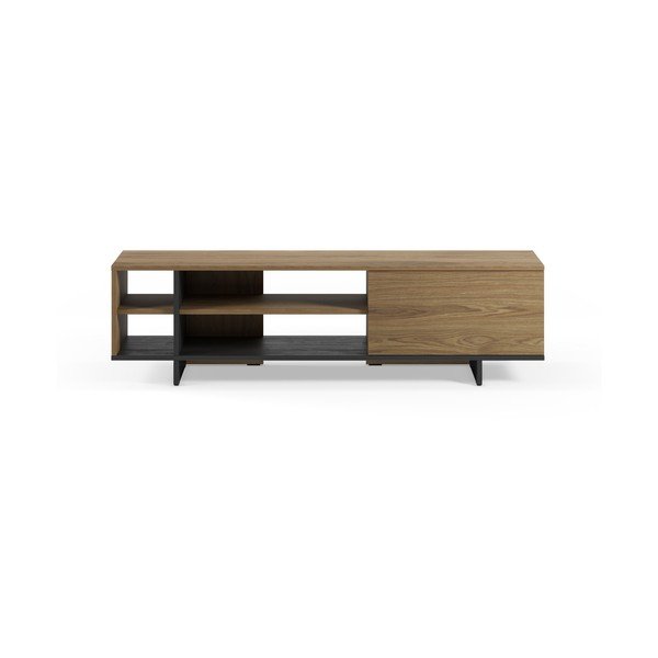Crna/u prirodnoj boji TV komoda u dekoru hrasta 160x44x36 cm Cequoia – Marckeric