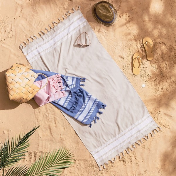 Ružičasti ručnik za plažu 150x75 cm Hammam - Catherine Lansfield-image-3