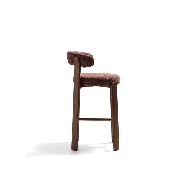 Smeđa/u tamnoj prirodnoj boji barska stolica od čvrste jeseni (visine sjedala 75 cm) Granite – Kave Home-image-3