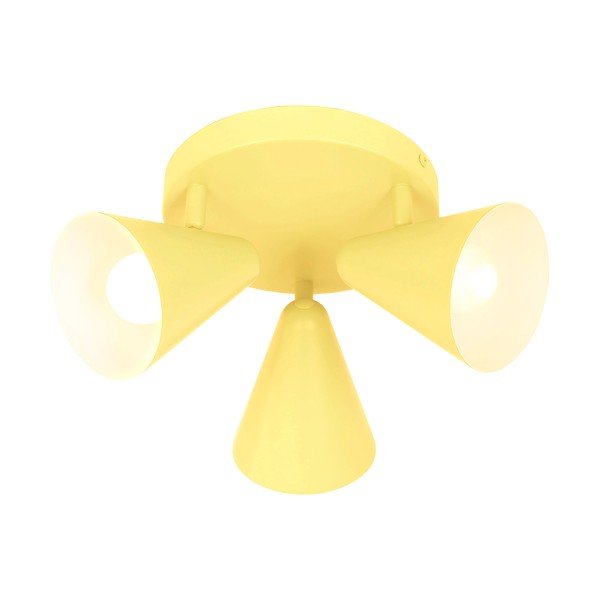 Žuta  stropna svjetiljka s metalnim sjenilom 34x34 cm Amor – Candellux Lighting-image-1