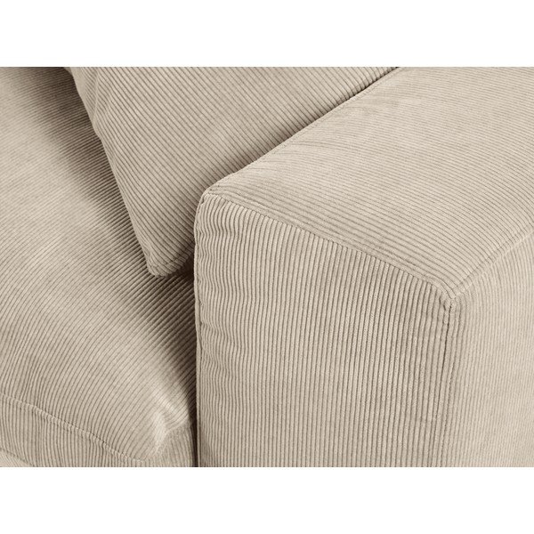 Bež kutni dio modularne sofe od samta Windsor & Co Sofas Galaxy, desni kut-image-4