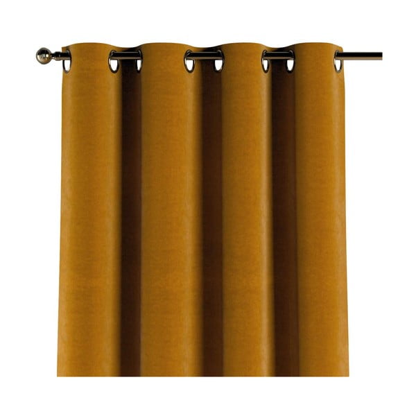 Narančasta zavjesa 260x130 cm Posh Velvet - Yellow Tipi