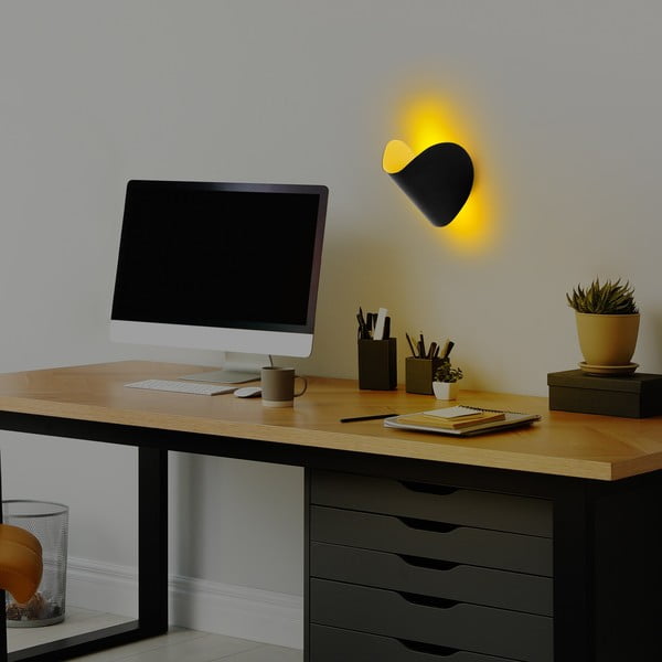Crna LED zidna lampa Heybe – Opviq lights-image-4