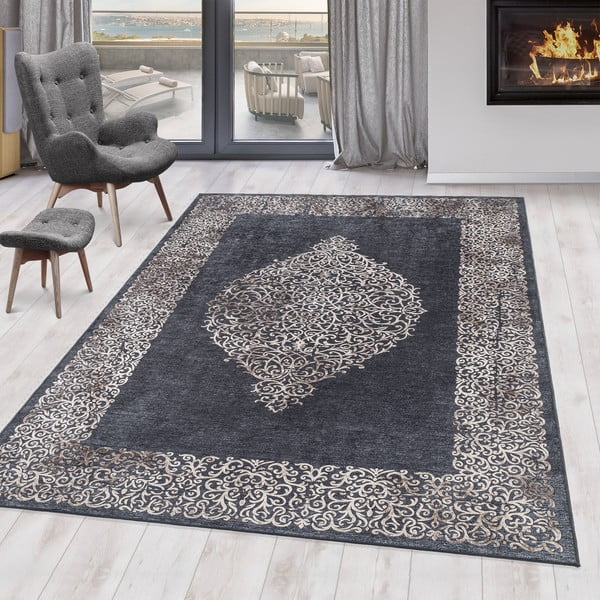 Antracitno siva periva staza 80x250 cm Fiesta – Ayyildiz Carpets-image-1