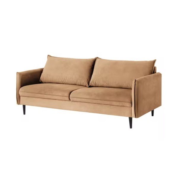 Smeđa baršunasta sofa 203 cm Juli – Ropez