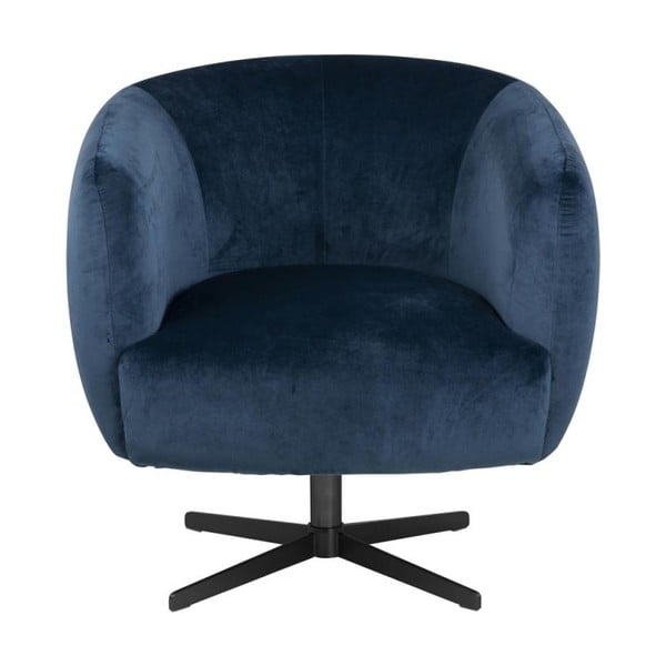 Okretna stolica od plavog baršuna Acton Auburn