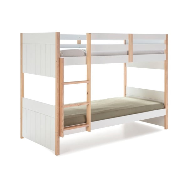 Bijeli dječji krevet na kat od borovine 90x190 cm Kiara - Marckeric-image-4