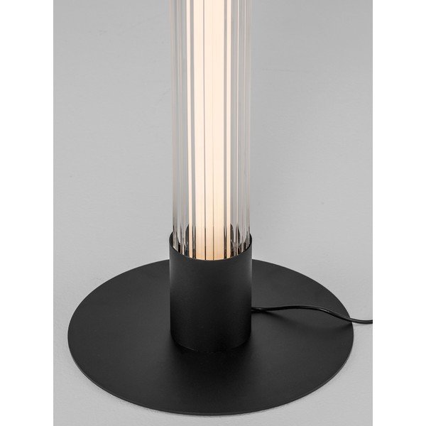 Mat crna LED stojeća svjetiljka aluminijska s mogućnosti zatamnjivanja sa staklenim sjenilom (visina 130 cm) Glovia – Nova Luce-image-2