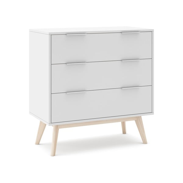 Bijela niska komoda 80x83 cm Campus - Marckeric-image-2