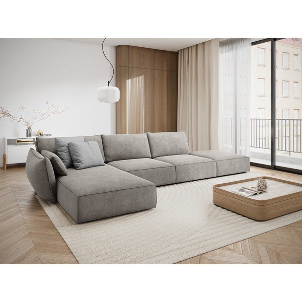 Svijetlo siva kutna garnitura (lijevi kut) Vanda - Mazzini Sofas-image-1