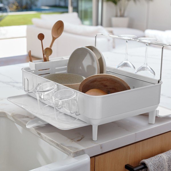 Bijeli željezan ocjeđivač za posuđe – simplehuman-image-1