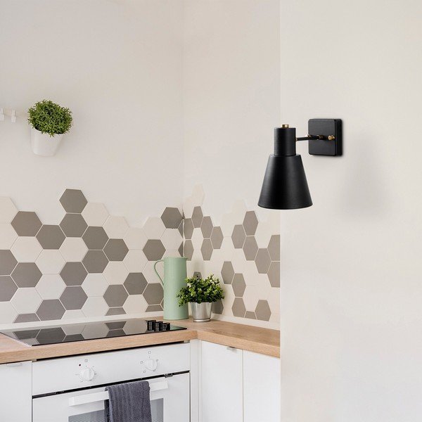 Crna/u zlatnoj boji zidna lampa ø 14 cm Funnel – Opviq lights-image-2