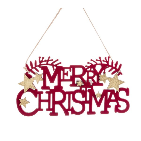 Drveni viseći božićni ukras 22 cm Merry Christmas – Casa Selección