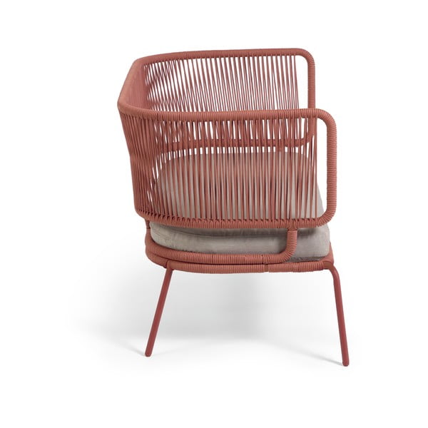 Vrtna garnitura u boji terakote s čeličnom konstrukcijom Kave Home Nadin-image-3