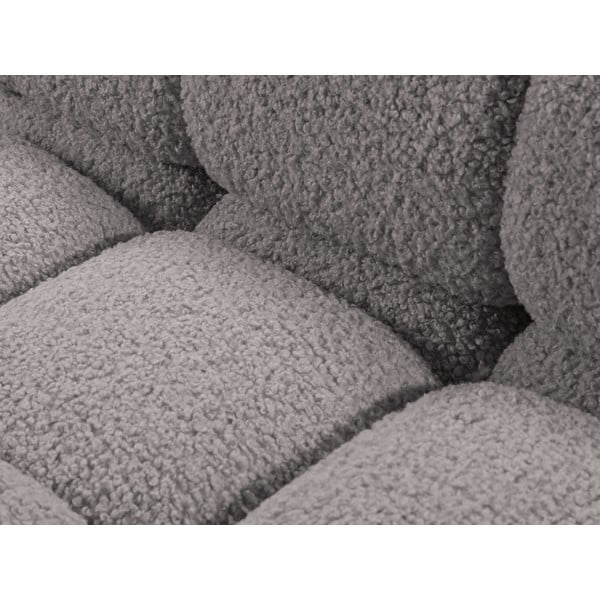 Svijetlo siva modularna sjedeća garnitura od bouclé tkanine (s desnim kutom) Bellis – Micadoni Home-image-1