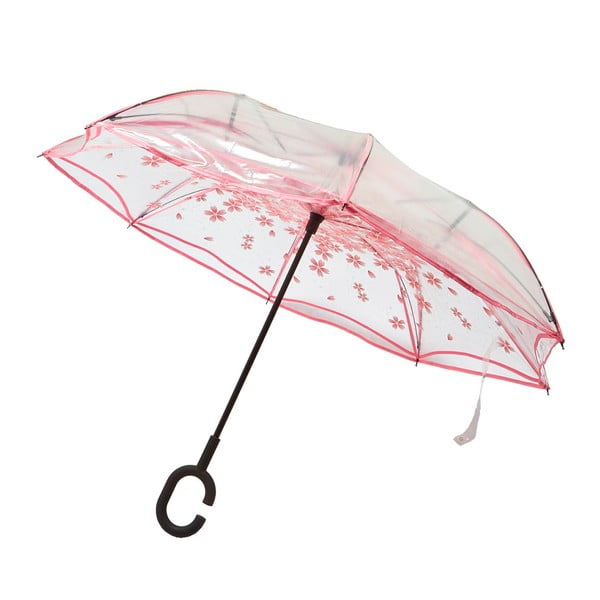Prozirni kišobran s ružičastim detaljima Spring Blossom, ⌀ 110 cm