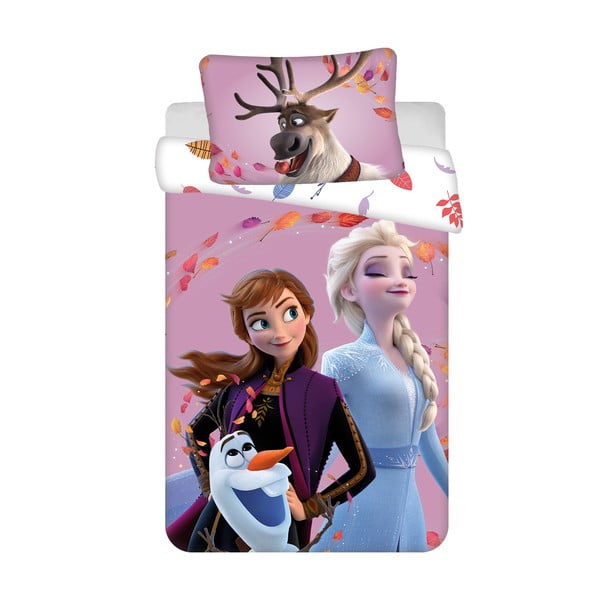 Pamučna dječja posteljina za dječji krevetić 100x135 cm Frozen "Wind" – Jerry Fabrics