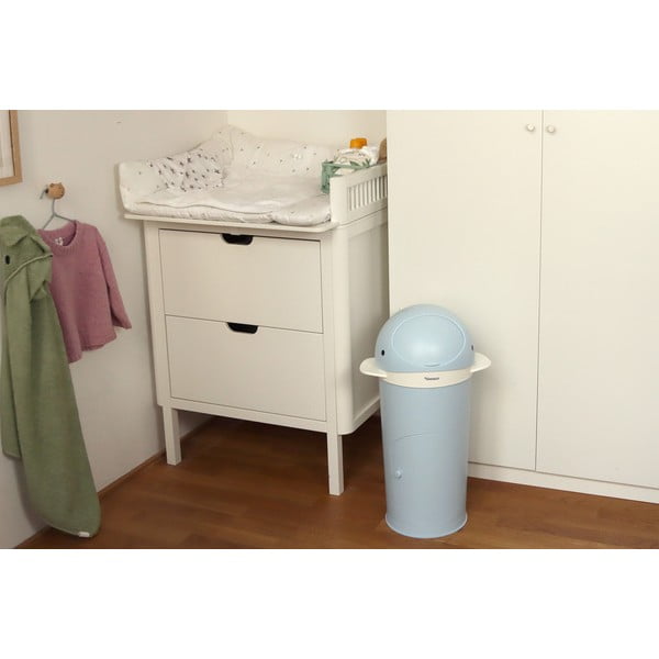 Svijetlo plava plastična kanta za smeće za pelene 25 l Whale – Kindsgut-image-1