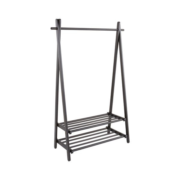 Crni stalak za odjeću od masivnog bora 100x150x41 cm Cole – Jotex-image-2