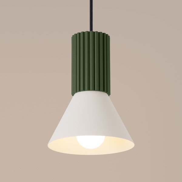 Zelena metalna viseća svjetiljka ø 14 cm Niru – Sollux-image-2