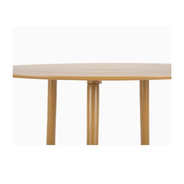Žuti metalni pomoćni stolić Leitmotiv Supreme, ø 42,5 cm-image-2
