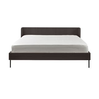 Crni bračni krevet u dekoru hrasta 180x200 cm Wrap – Bonami Selection