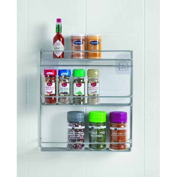 Troetažna zidna polica Metaltex-image-3