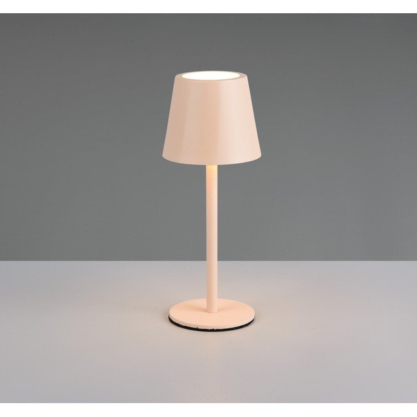 Krem LED stolna lampa s metalnim sjenilom (visina 21 cm) Diaz – Reality-image-1