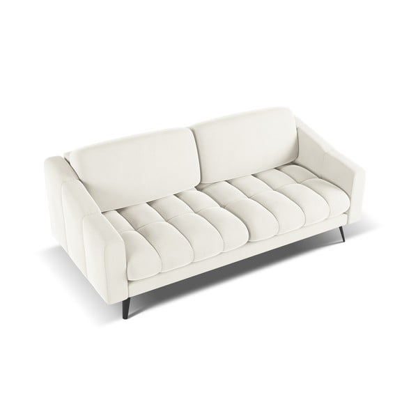 Bijela baršunasti sofa 202 cm Nalu – Makamii-image-3