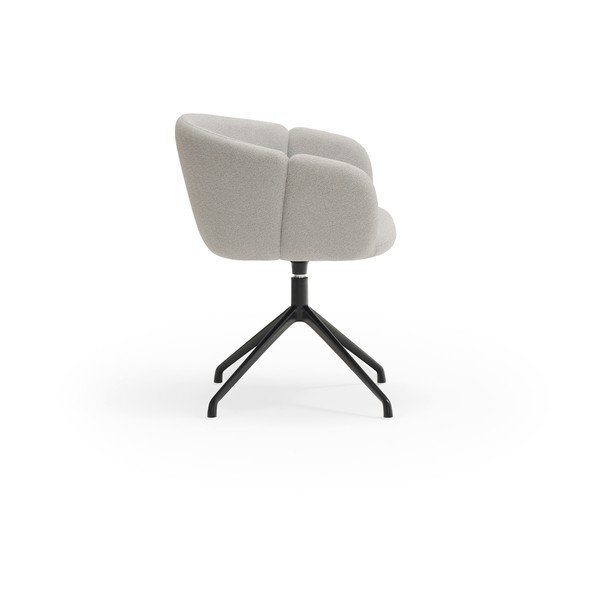 Svijetlo siva podstavljena blagovaonska stolica s naslonima za ruke Add – Teulat-image-2