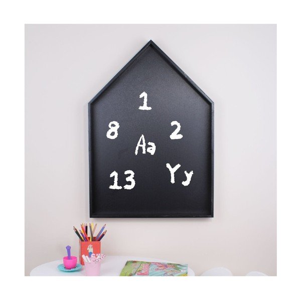 Crna zidna polica s pločom Sjeverne Karoline Scandinavian Home Decors Maison L-image-1