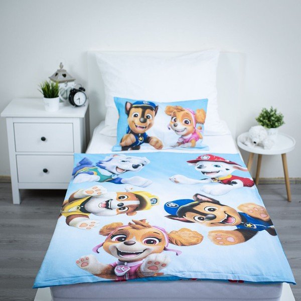 Pamučna dječja posteljina za dječji krevetić 100x135 cm Paw Patrol – Jerry Fabrics-image-1