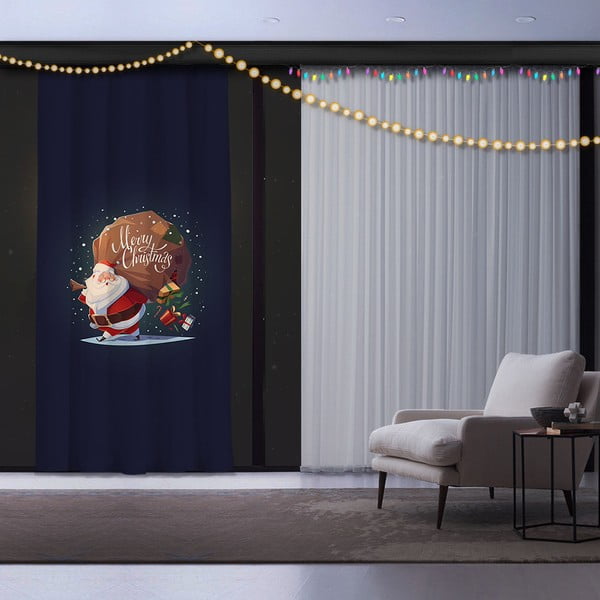 Božićna zavjesa Santa, 140 x 260 cm