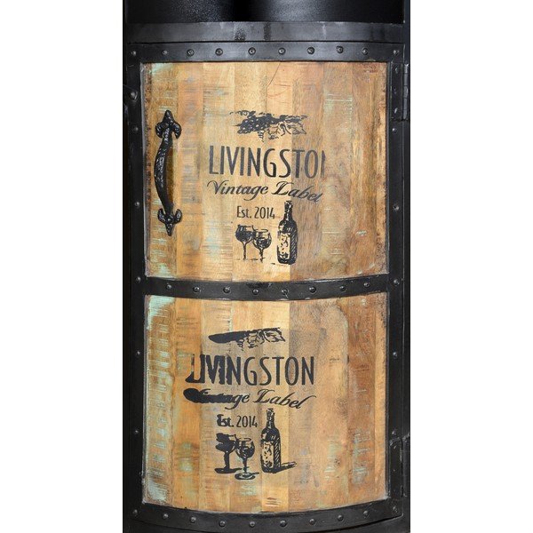 Crna metalna vitrina za vino broj boca 9 kom, 60x115 cm Luni – Interia Home & Living-image-1