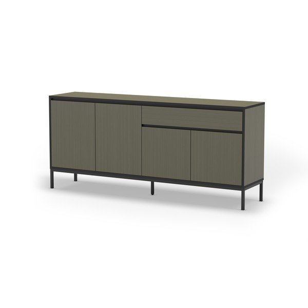 Tamno zelena niska komoda 180x80 cm Lorenza – Marckeric-image-2