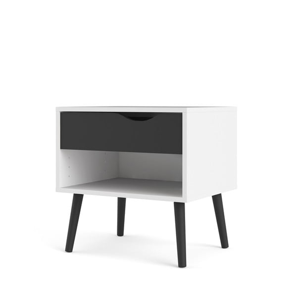 Crno-bijeli noćni ormarić Tvilum Oslo-image-3