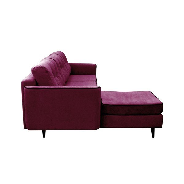 Ljubičasti kauč na razvlačenje s crnim nogama Mazzini Sofas Dragonfly, lijevi kut-image-3