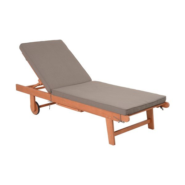 Siva/u prirodnoj boji vrtna ležaljka od masivnog drveta San Diego – Garden Pleasure